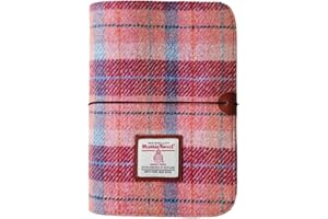 TAILORMAP Harris Tweed A5 Binder 6 Ring Refillable Journal with 100% Wool Fabric Cover, 80 Pages, Handmade Writing Notebook for Office or Travel(No.3967)