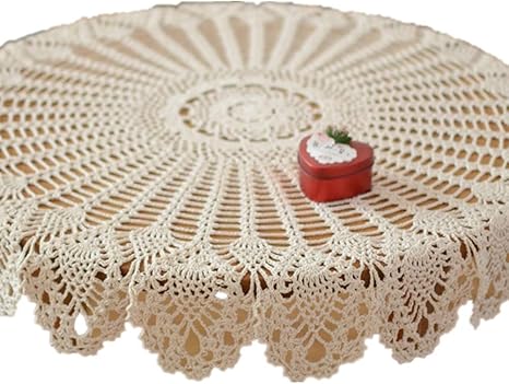 Amazon Co Jp Yizunnu手作り レース 刺繍 アメリカ風 フラワー柄 円形 90cm ベージュ テーブルクロス テーブセンタークロス テレビカバー 北欧 リネン 花 花柄 刺しゅう テーブル クロス カバー ベージュ ホーム キッチン