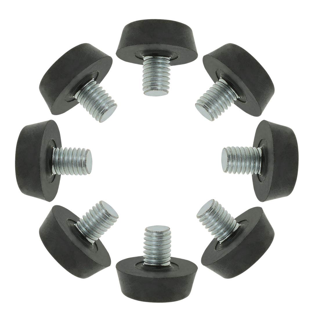 Photo 1 of uxcell Metric M8 x 1.25 Furniture Glide Leveling Feet Adjustable Leveler Floor Protector for Table Desk Cabinet Leg 8 Pack