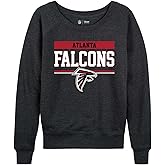 Team Fan Apparel NFL Women's Plus Size Team Block Charcoal Crewneck- Tagless Pullover - Relaxed Raglan- Stay Cool and Stylish