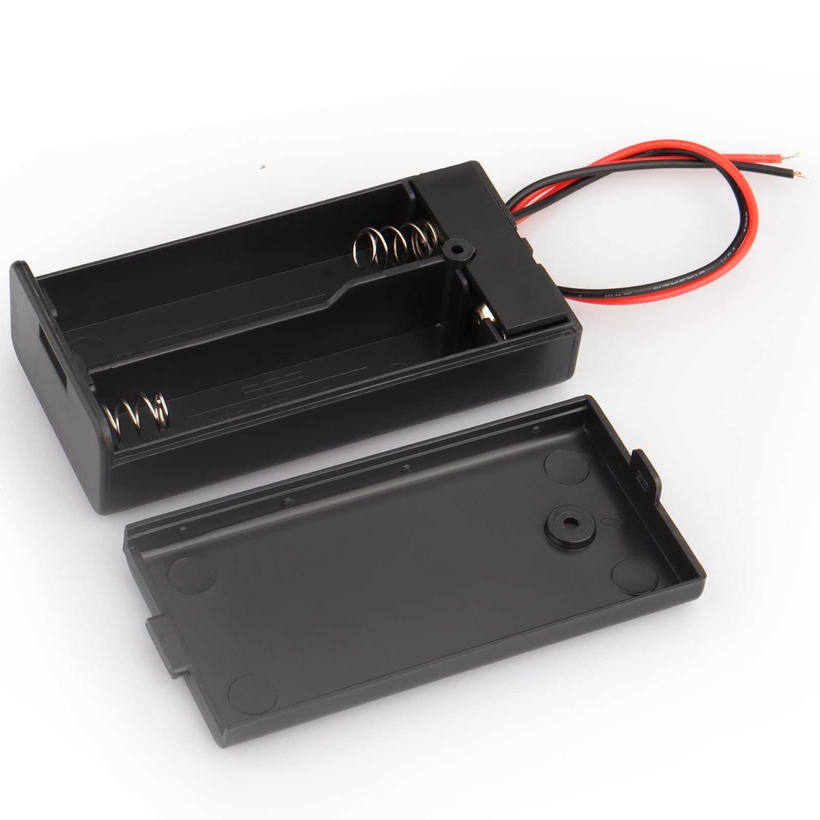 VWEICYY 6PCS 2 x 1.5V AA Battery Holder Enclosures with Wire Leads and On/Off Switch (6)