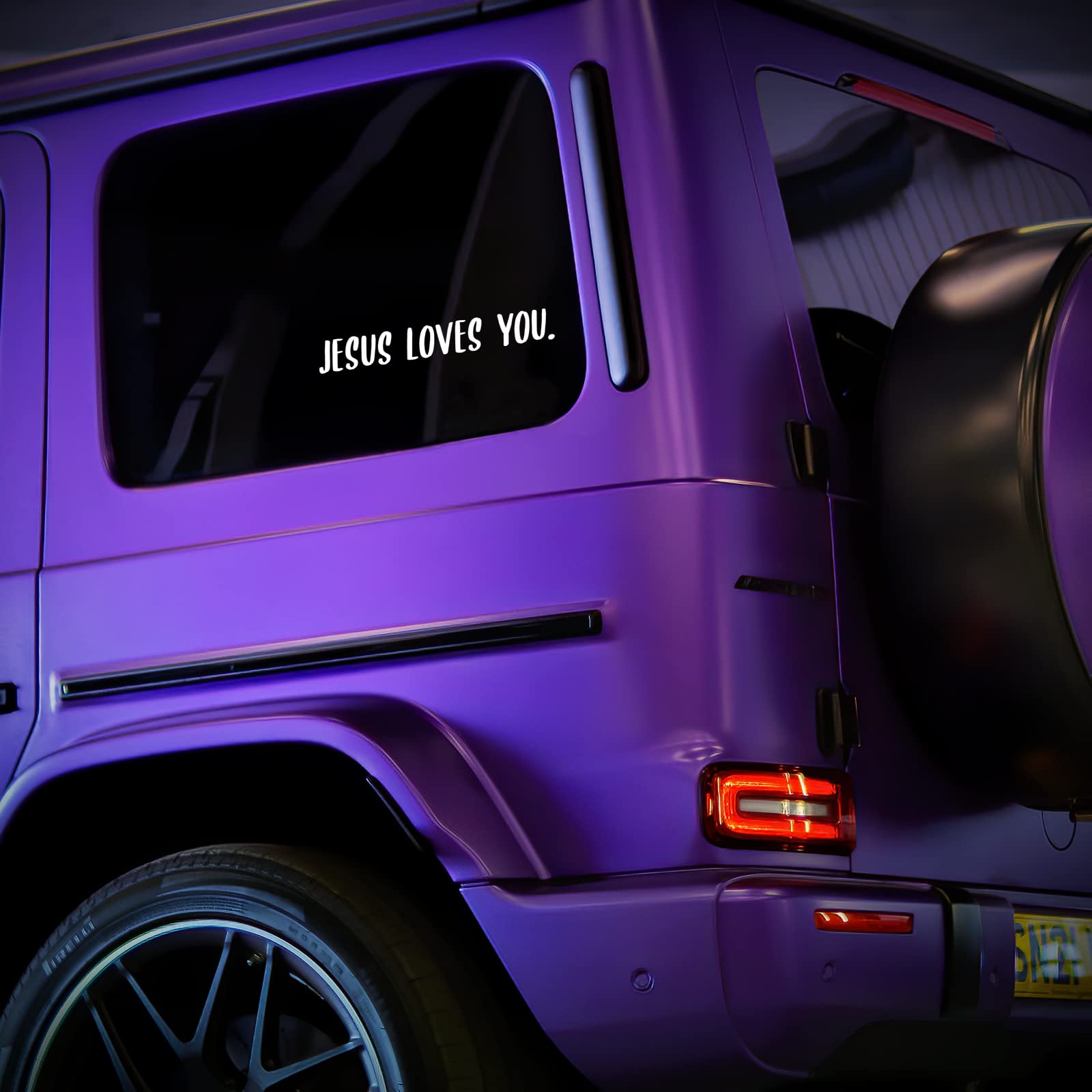 Jesus Loves You Decal Vinyl Sticker Auto Car Truck Wall Laptop | White | 8