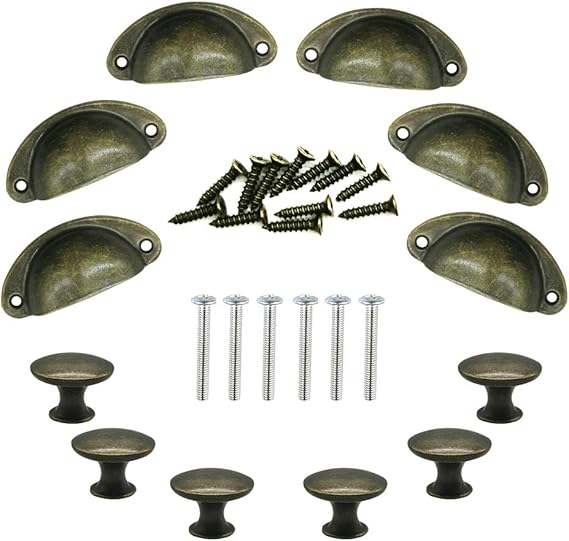 Möbelknöpfe Vintage Kupfer Schrankgriffe Runde Muschelform