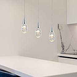 JoollySun Crystal Pendant Light Fixtures: Chrome