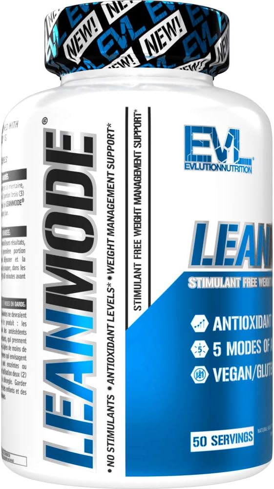 Evlution Nutrition Lean Mode - Complete Stimulant-Free Weight Loss Support and Diet System with Green Coffee, Carnitine, CLA, Green Tea, Garcinia Cambogia for Fat Burning and Metabolism (50 Servings): Health & Personal Care