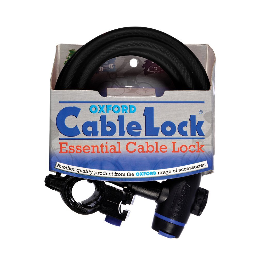 Oxford Cable Bike Lock, 12mm x 1.8m Black Amazon.co.uk Sports