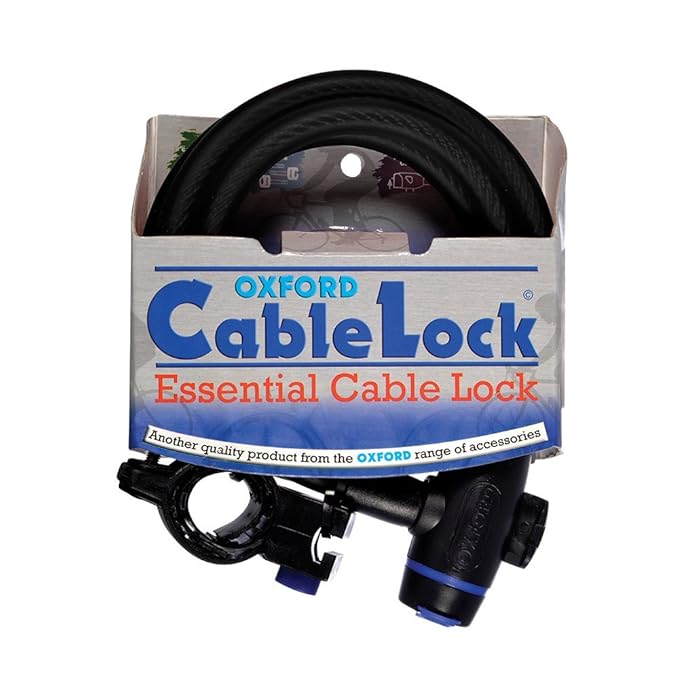 Oxford Cable Bike Lock, 12mm x 1.8m Black Amazon.co.uk Sports