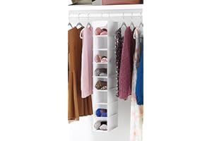 Whitmor Hanging Shoe Shelves - 8 Section - Closet Organizer - White