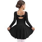 MdnMd Toddler Girls Ballet Dance Leotards Skirt Ballerina Ballet Outfit Dresses Camisole Puff Sleeve