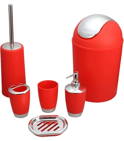 Cute Mushroom Toothbrush Holder - Ceramic Bathroom Organizer For Vanity, Makeup Brushes, Cotton Swabs (Red)