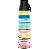 Tervis Venture Water Bottle Inkreel - Colorburst Triple Insulated Tumbler Travel Cup Keeps Drinks Cold & Hot, 36oz, Stainless Steel