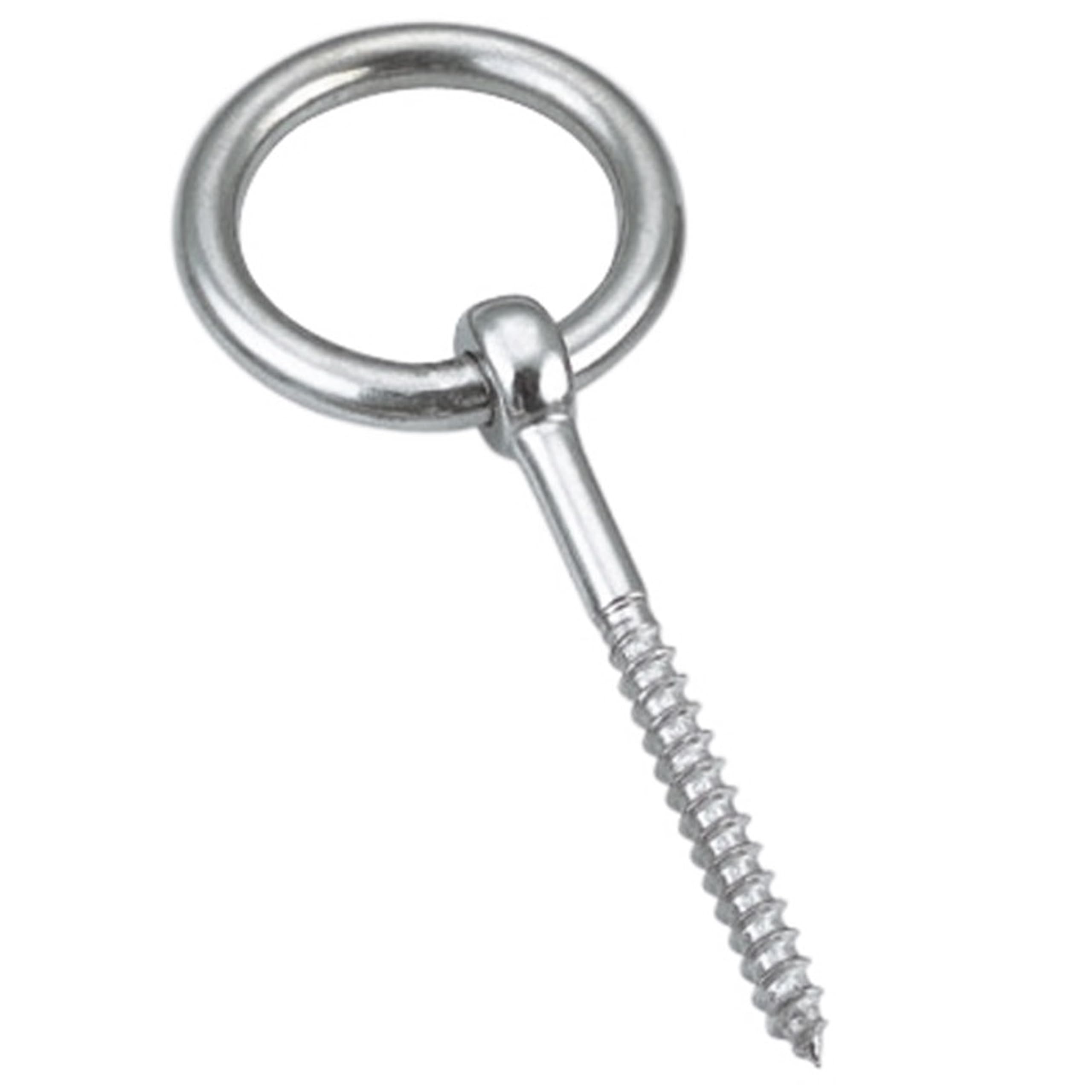 Eye Bolts with Wood Thread and Ring 4 x 45 Pack of 10 Stainless Steel A4 - Ring Bolts with Wood Thread, Eye Screws with Wood Thread - NIRO, Nirosta, AISI 316