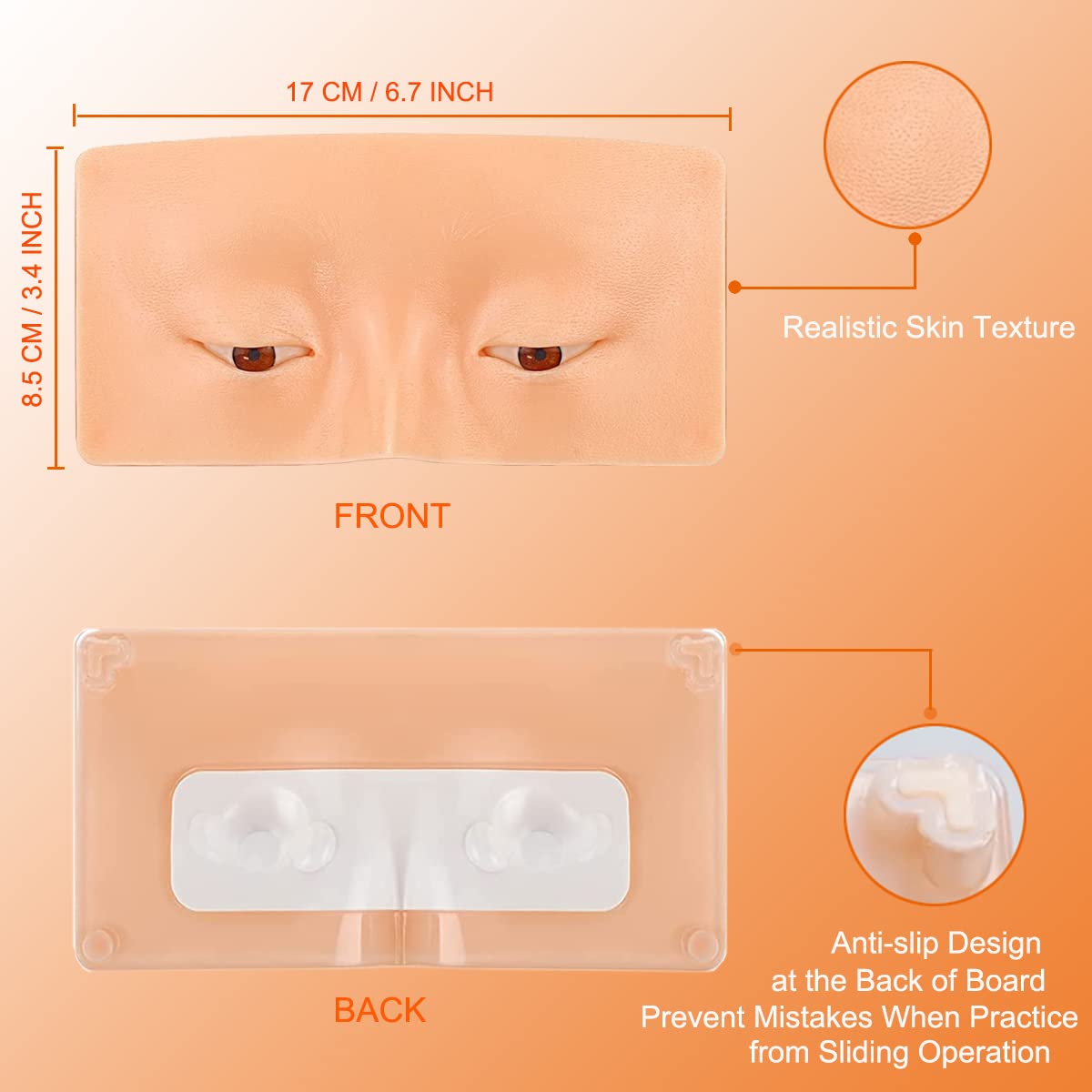Aibipo 3D Reusable Makeup Mannequin - Practice Face Board with Eyeshadow Palette for Makeup Artists & Beginners