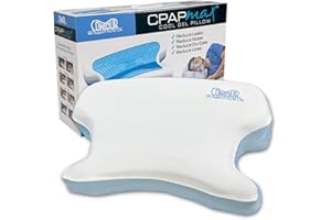 Contour CPAPMax Cooling Gel - CPAP Pillow for Side, Back and Stomach Sleepers with Adjustable Memory Foam - Pillow for CPAP Users, Sleeping with Mask