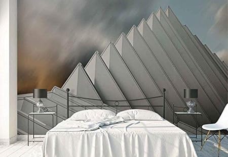 Murimage Papier Peint Photo Mural 400x280cm Decoration Murale Xxl Toit Triangle Diagonal Style Wallpaper Colle Inclus Amazon Fr Bricolage