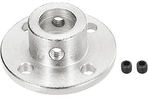 MECCANIXITY 2 Pcs 10mm Flange Coupling Connector Rigid Guide Model Coupler Accessory Shaft Axis Fittings with Fastening Screw