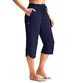 Viodia Women's 18" Swim Capris Pants Modest Swimsuits Quick Dry Bathing Suit Bottoms UPF 50+ Beach Pants with Pockets