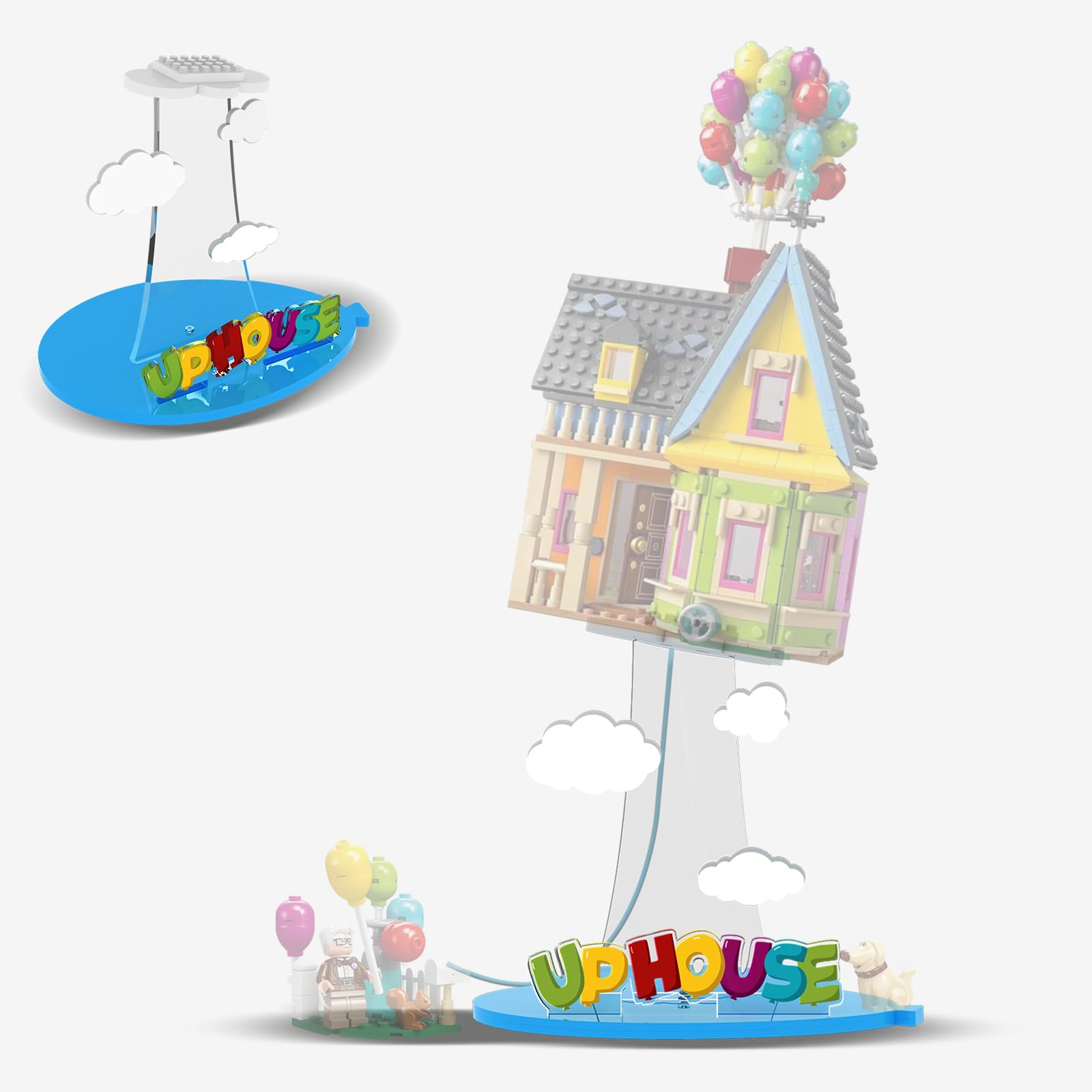 Photo 1 of *,major damage*NAOCARD Acrylic Display Stand for Lego Up House Building Toy Set, Display Bracket Compatible with Lego 43217 (Only Stand, Model Not Included)