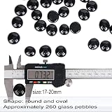 Hisredsun 290pcs Black Glass Pebbles 1.35kg Vase Filler Fire Glass Beads view 2