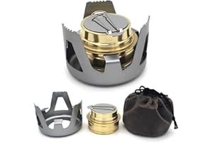 Keweis Portable Outdoor Mini Alcohol Stove Burner Ultralight Camping Cookware Set for Outdoor Camping, Hiking, Backpacking, Picnic
