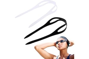 Baoblaze Universal Swimming Goggles Swim Glasses Eyewear Silicone Strap Head Band Replacement Spare Accessories Black/Clear