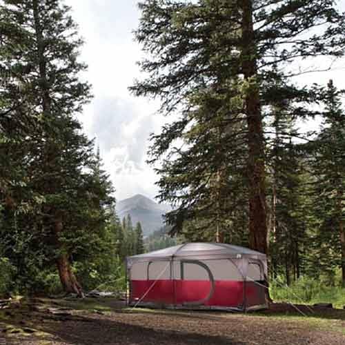 Amazon Com Coleman Hampton 6 Person Family Camping Cabin Tent W