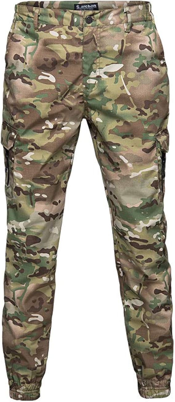 Amazon Co Jp Artcons 迷彩 サバゲー コンバット カーゴパンツ ミリタリー アウトドア エアガン マルチカモ 迷彩服 作業 着 長ズボン 服 ファッション小物