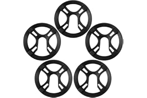 VINTORKY 5pcs 42t 4-Hole Bike Chainring Shield Cover Black, Crankset Sprocket Protector for Road and Mountain