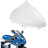 PSLER Windshield WindScreen Double Bubble for GSXR600 750 K4 2004-2005 | Clear， Motorcycle Front Wind Screen Double Bubble Fairing Shield Compatible with Suzuki GSXR600 750 2004-2005