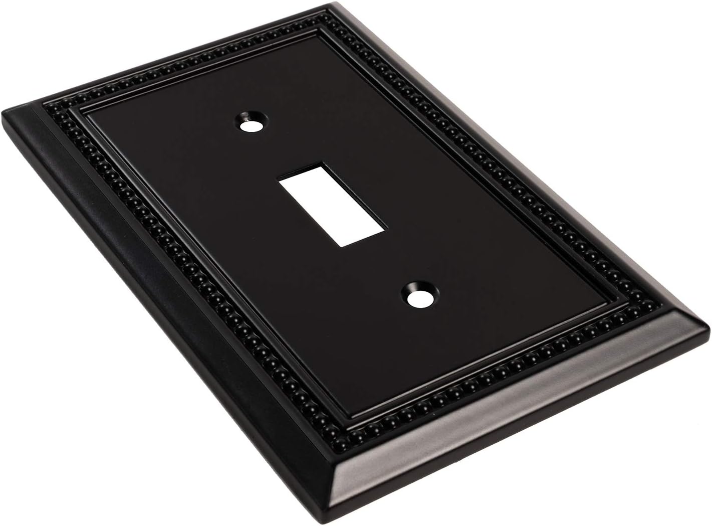 Harmon Designs Sunken Pearls Switch Plate/Wall Plate/Outlet Cover (Single Duplex 2PK, Matte Black) - - 