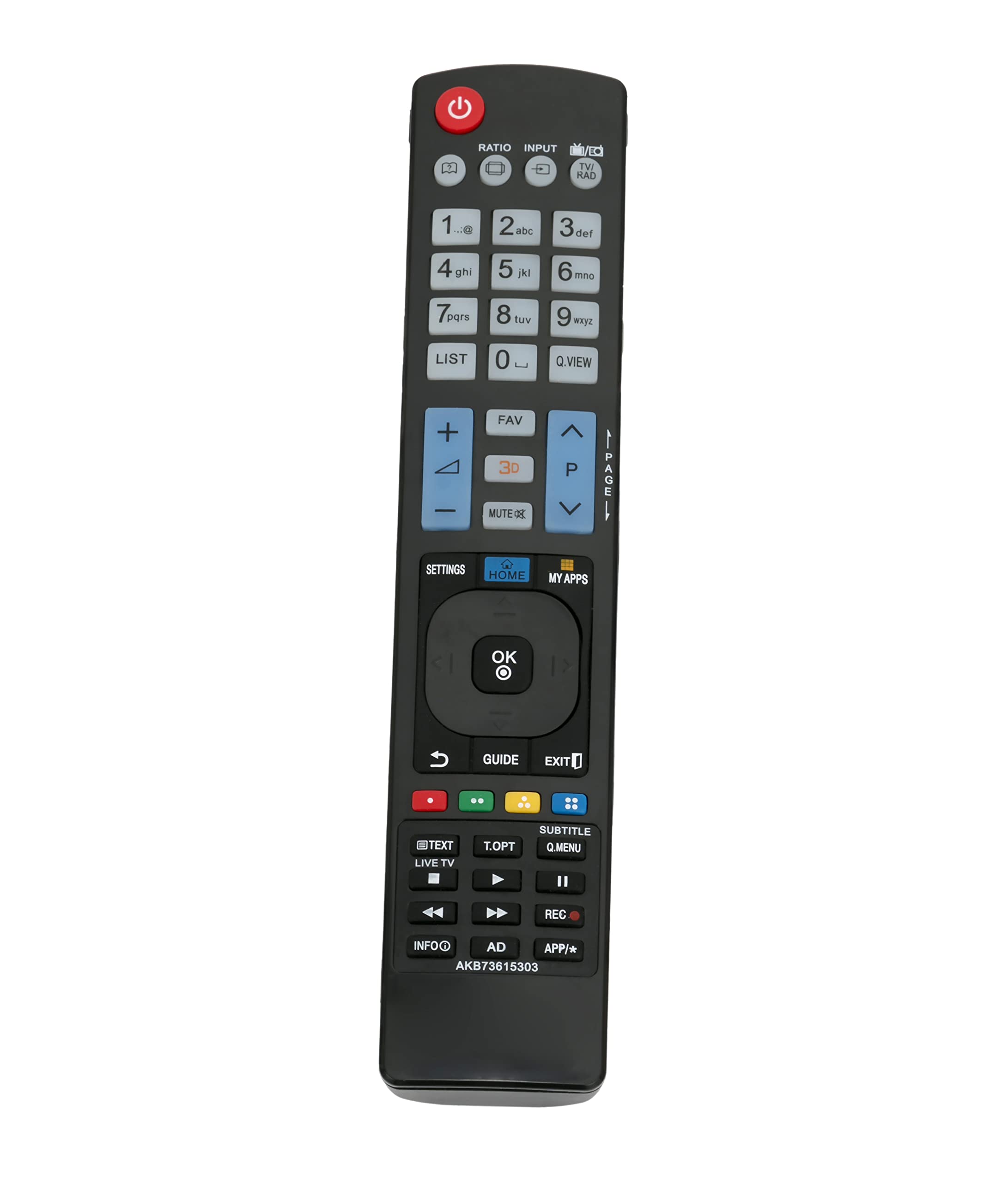 AULCMEET AKB73615303 sub AKB73655833 AKB73615302 Replacement Remote Control Compatible with LG 32LN5700 37LN540B 50PM470T 50PM670T 32LM620T 42LM620S 42LM620T 42LM660T 60PN6500 32LN5400 32LN540B