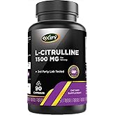 Oxify L-Citrulline 1500 mg | 90 Capsules | Gluten-Free, Non-GMO | Supplement Made in USA