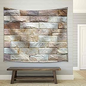 Stone Wall Texture - Fabric Wall Tapestry Home Decor - 51x60 inches