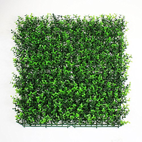 Artificial Boxwood Topiary Hedge Plant Sound Diffuser Privacy Fence Screen Greenery Wall Covers 33 SQ feet 12 Panels 20''x 20'' Suitable for Both Outdoor or Indoor, Garden, Backyard and Home Décor