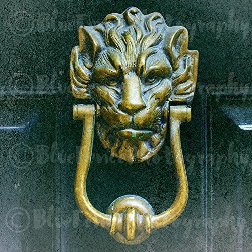 Lion Door Knocker Photography, NY, New York City, Art, Print, Manhattan, Classic, Sizes Available from 5x7 to 20x30.