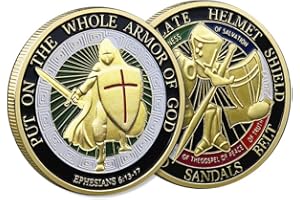 BirchRiver Put On The Whole Armor of God Crest Ephesians 6:13-17 Religious Challenge Collector Metal (1 Pcs)