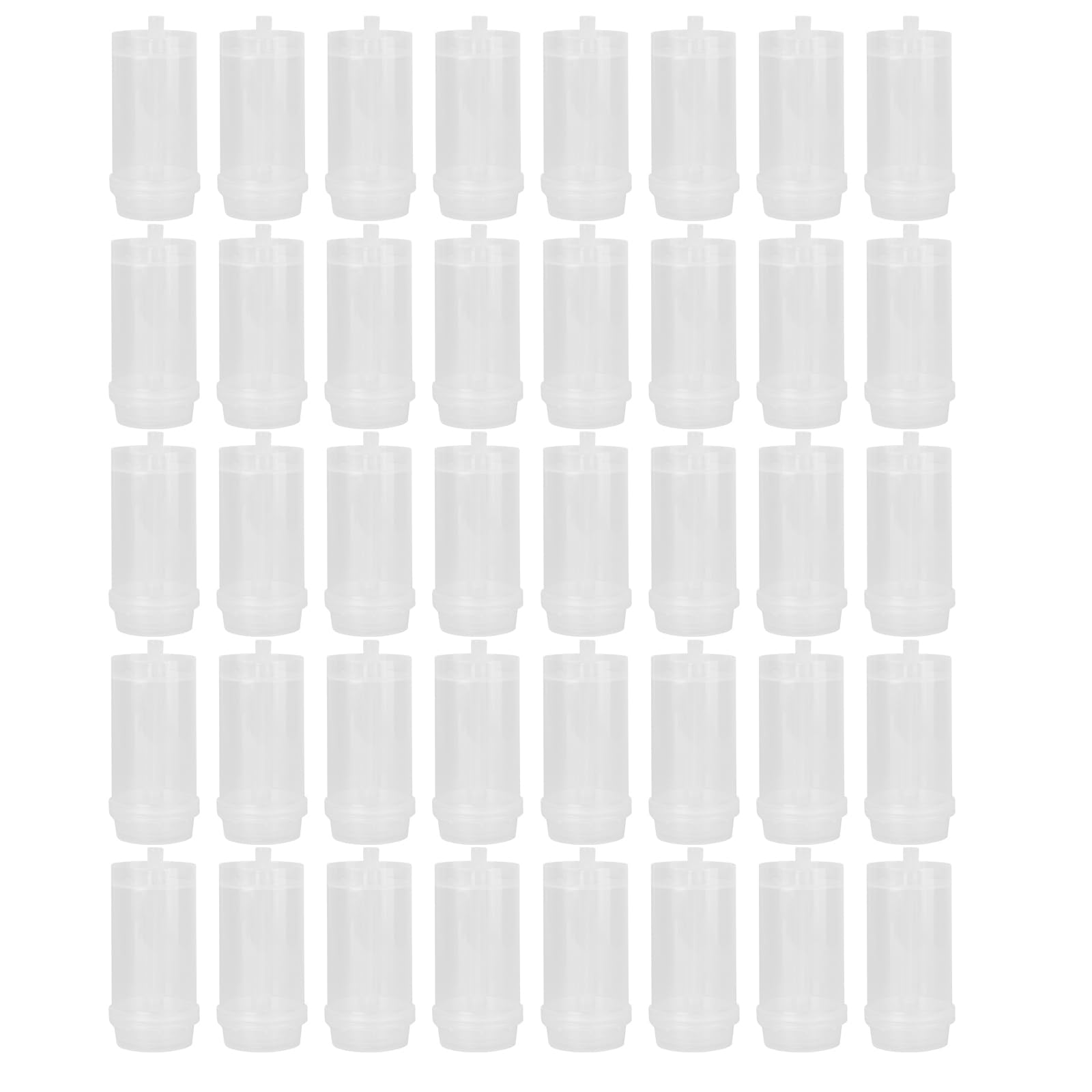 Cabilock 40Pcs Cake Push Pops Containers, Empty Confetti Popper, Cylinder Push up Cake Pop Moulds with Lids for Diy Pushable Holders Ice Cream Jelly Cheesecake Baking Supplies