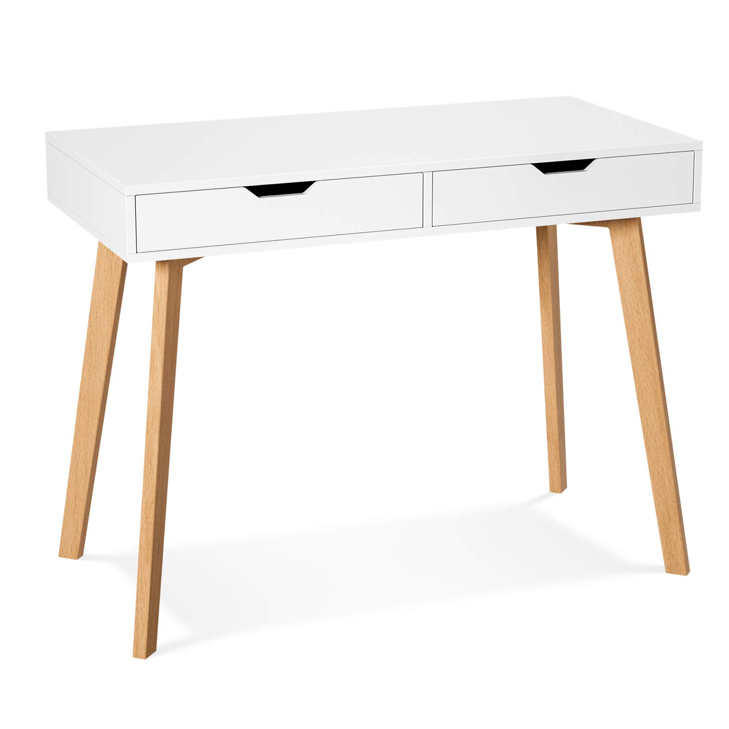 Homfa Computer Desk Study Writing Table With Drawers Laptop Desk