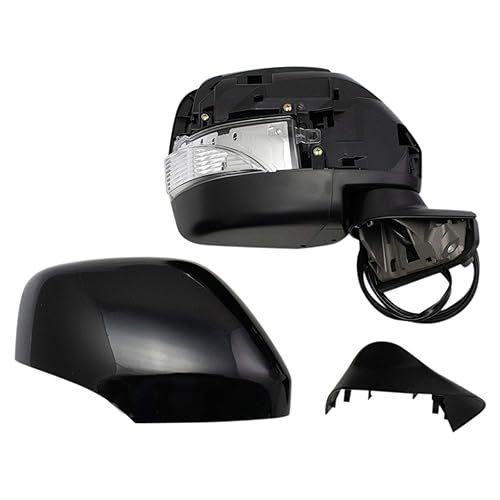 TRQ Passenger Side Power Heated Mirror Smooth Black with Turn Signal Compatible with 2011-2017 Nissan Quest NI1321280