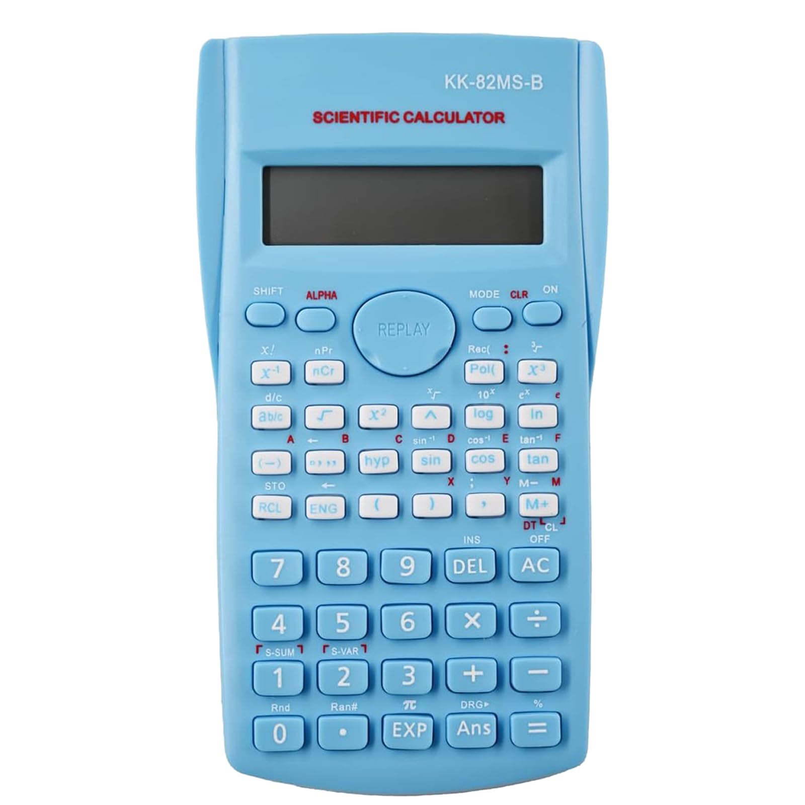 KK-82MS-B/KK-82MS-D Portable Student Scientific Calculator with Two-line Display Function 240 Arithmetic Functions, Calculator School Scientific (Blue)