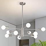 RUIYEY Modern Sputnik Chandeliers Light, 10 Lights