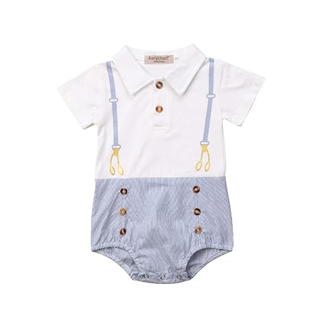 baby boy white polo onesie