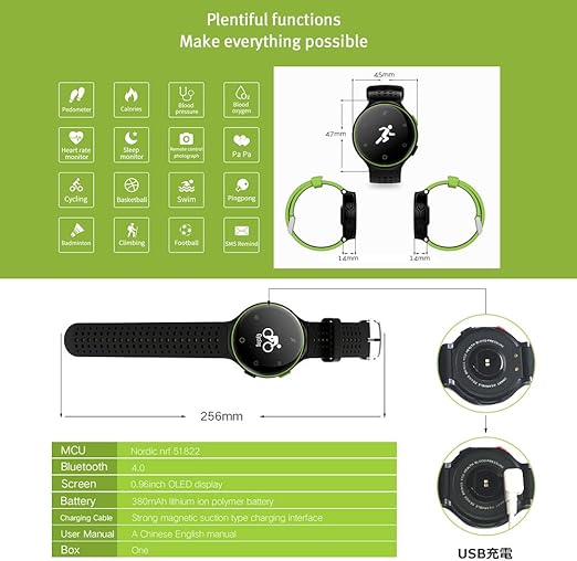 Microwear X2 Smartwatch Bluetooth 4.0 IP68 Sedentario a Prueba de ...
