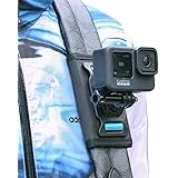 SUREWO Backpack Shoulder Strap Mount with Adjustable Shoulder Pad Compatible with GoPro Hero 12/11/10/9/8/7/6/5/4,DJI Osmo Ac