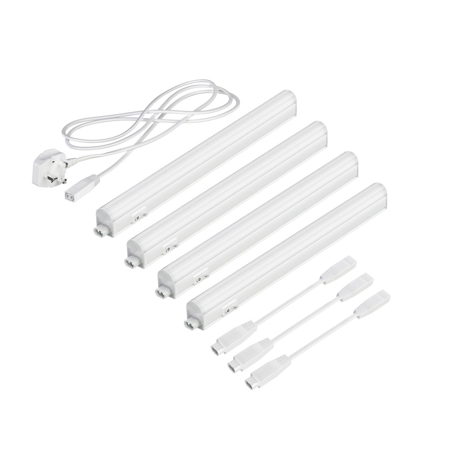 Parlat LED Under-Cabinet Lights Rigel, 31.3cm Each, 397lm Each, Warm-White, Set of 4, BS