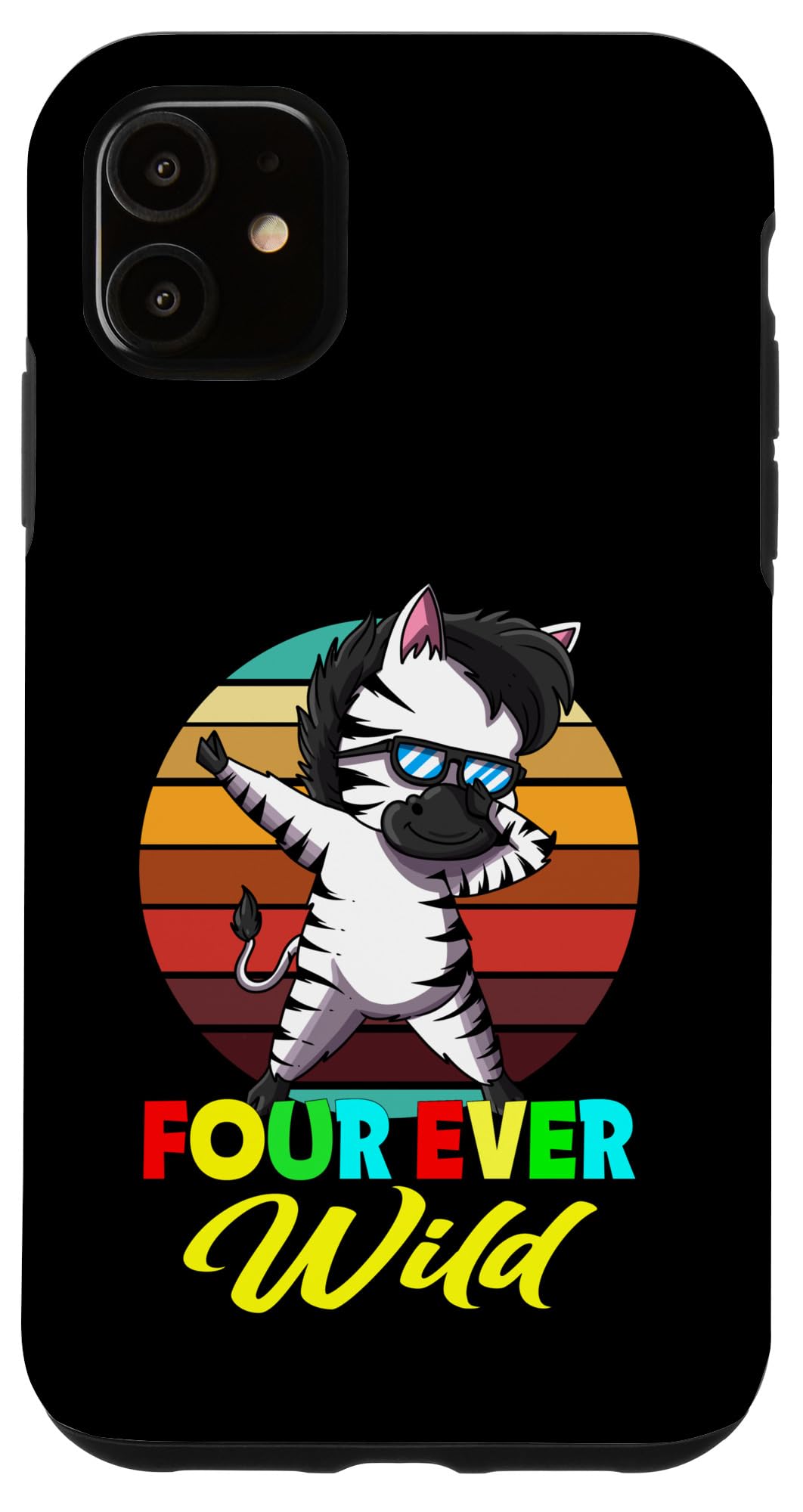 Herd Freedom Steppe Savannah Dabbing Zebra Fourever Wild Case for iPhone 11