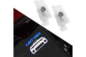 uuakarin 2 PCS Non-Fading Last Call Car Door Logo Lights Compatible for Charger 2010-present Courtesy LED Ghost Shadow Light Projector Lamps Accessories (Blue Last Call)