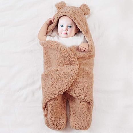 Amazon Co Jp Bxxu かわいい新生児ラップ寝袋赤ちゃんベビーカー毛布ソフト暖かい厚寝袋 ホーム キッチン
