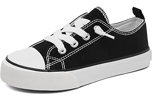 AOVOG Toddler Little Kid Cushioned Canvas Shoes Slip On Sneakers Soft and Durable