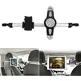 Konesky Car Headrest Mount Holder for Tablet, Car Bracket with 360 Degree Rotation for 7-10.5 Inch Tablet and the Width of 1.6-3.5 Inch Phone